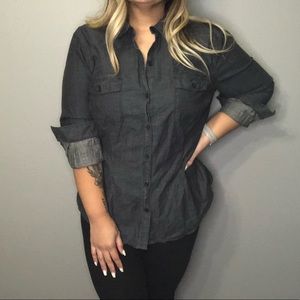 Old Navy dark chambray button down